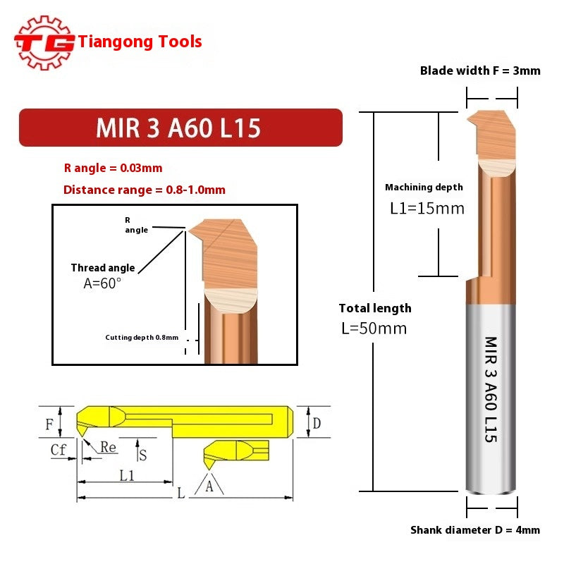 1121-MIR Small Bore Boring Tools Carbide MIL Coated Milling Cutter CNC Machining Center Stainless Steel End Mills Shandong Denso Pricision Tools Co.,Ltd.